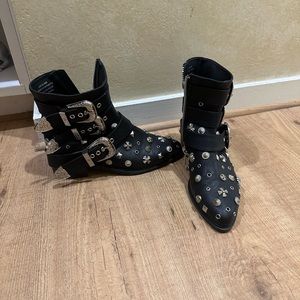 Studded ankle boots